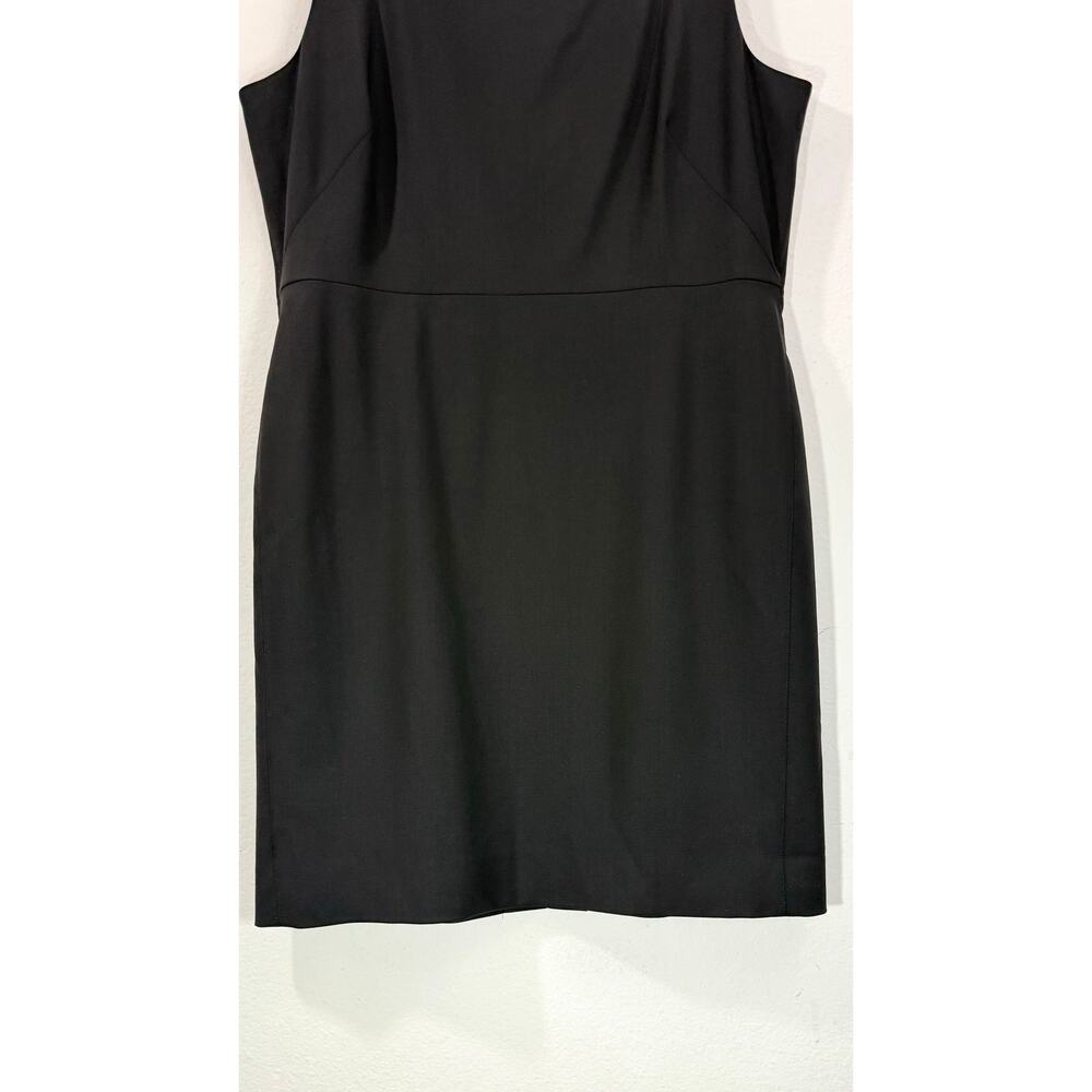 M.M.LaFleur Cynthia Dress Black Wool Sheath Square Neck Work Size 16 - Picture 6 of 12